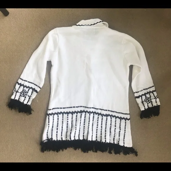 🦋 Storybook Knits black on white sweater M NWT - Picture 2 of 9